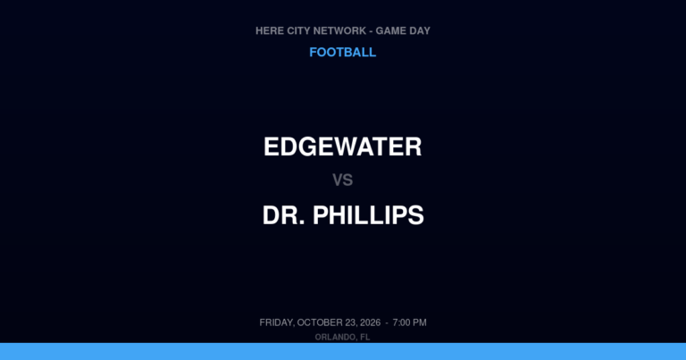 Edgewater 23, Dr. Phillips 6