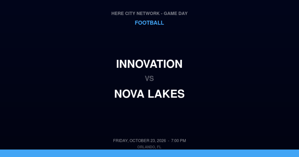 Innovation vs. Nova Lakes — Football Game Day — St Cloud, FL — Oct 23, 2026