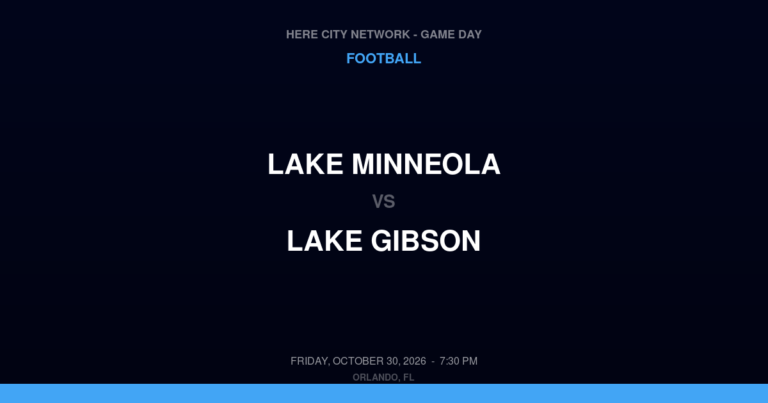 Lake Minneola vs. Lake Gibson — Football Game Day — Lakeland, FL — Oct 30, 2026