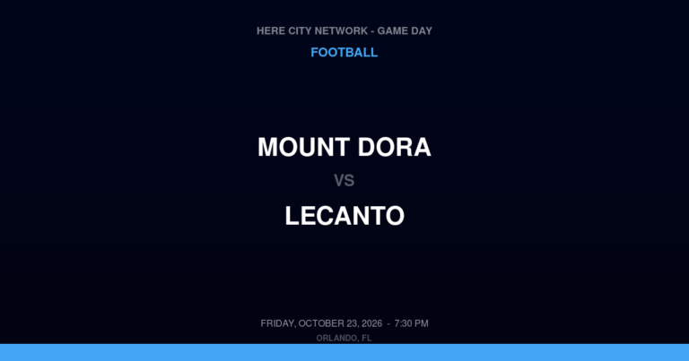 Mount Dora vs. Lecanto — Football Game Day — Lecanto, FL — Oct 23, 2026