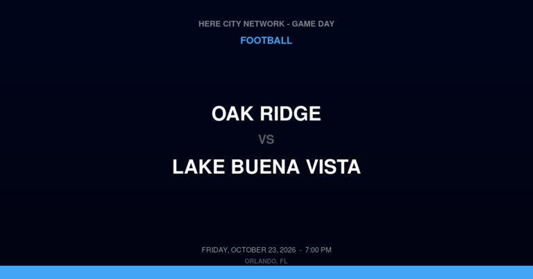 Oak Ridge 61, Lake Buena Vista 0