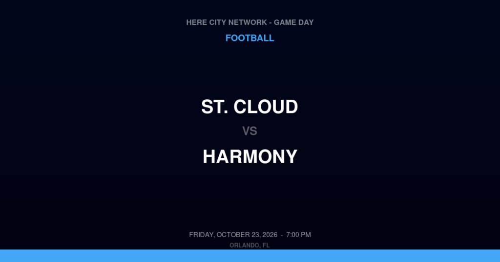 St. Cloud vs. Harmony — Football Game Day — Harmony, FL — Oct 23, 2026